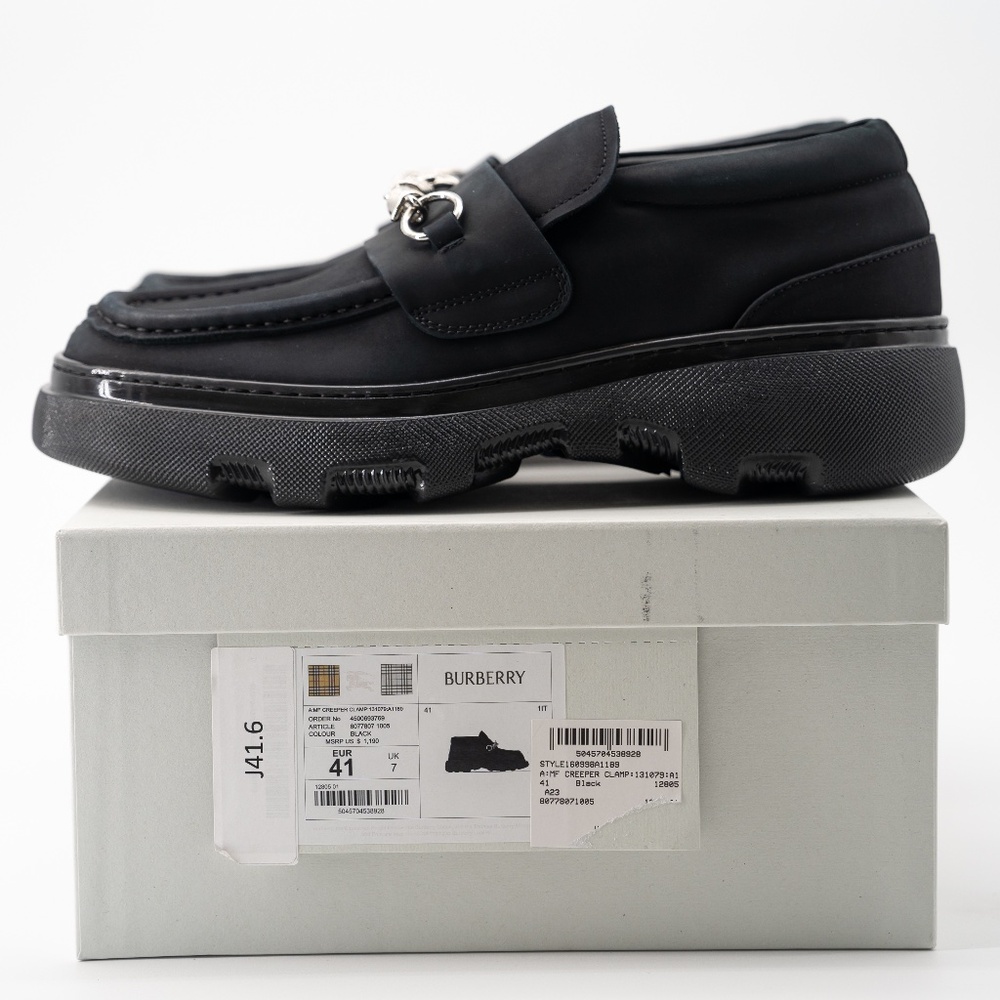 size 41 (8us) - Burberry Wire Creeper Black grey Clamp On - Picture 12 of 13